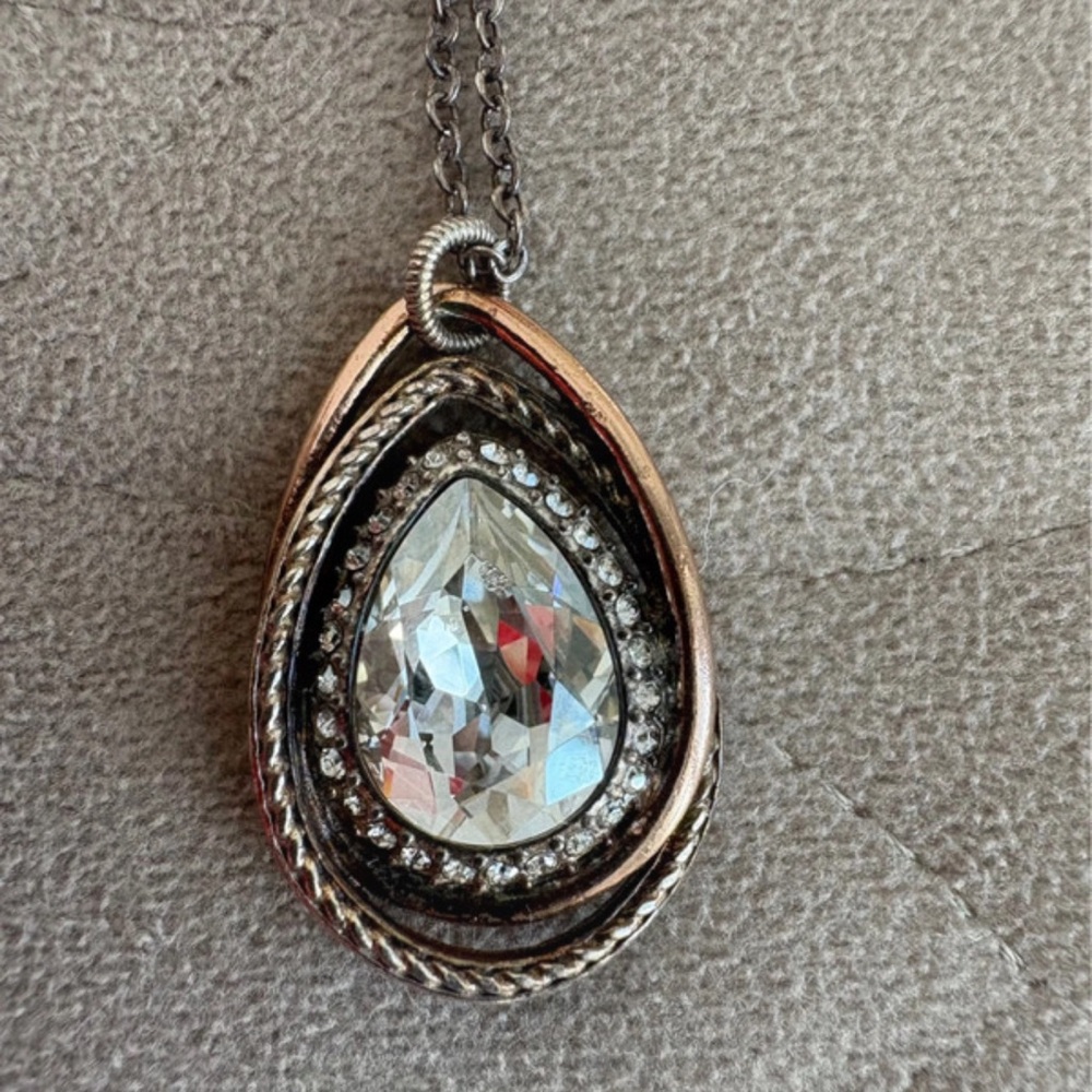 Brighton Teardrop Two-tone Pendant Necklace